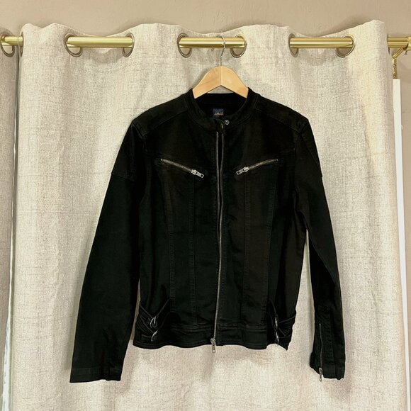 JAG Black Zipper Moto Jacket - Picture 1 of 9